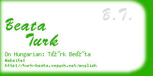 beata turk business card